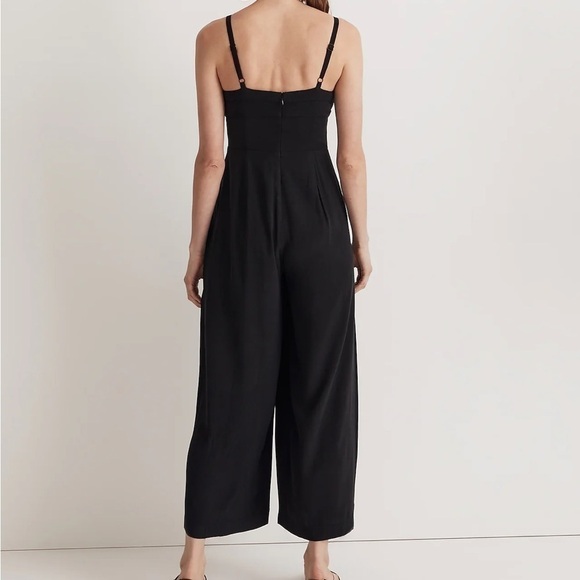 Madewell Square-Neck Wide-Leg Sleeveless Jumpsuit black - Picture 3 of 5